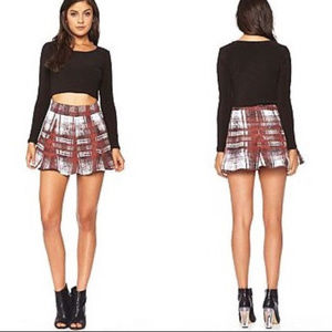 Lovers + Friends Tatum Plaid A-Line Skirt
